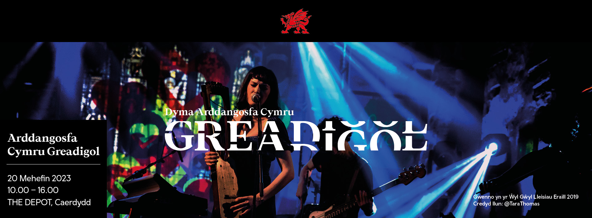 Dyma Arddangosfa Cymru Greadigol baner